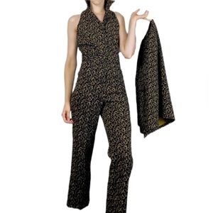 Vintage 70's jumpsuit with matching jacket OOAK